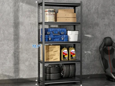 SteelMax5TierShelvingRackBlackMetalStorageRackingHeavyDutyEasyinstallSg_4_700x700