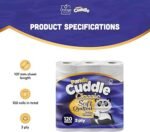 Panda Cuddle 3‑Ply Quilted Toilet Paper-Pack of 120