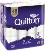 Quilton 3-Ply Toilet Tissue 48 Pack (1 x 48 Rolls)