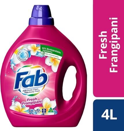 Fab Fresh Frangipani Front and Top Loader Laundry Liquid Detergent 4 Litre
